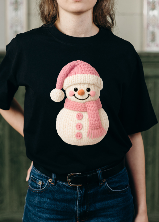 Crochet Print Relaxed crew (100% Cotton oversized tshirt)