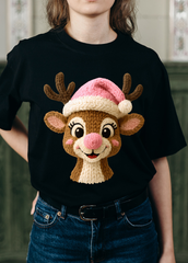 Crochet Print Relaxed crew (100% Cotton oversized tshirt)