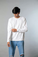 Extended crew (100% Cotton full sleeves tshirt)