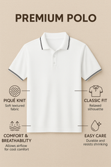 Solo Formali X Todo Basique Luxe Polo (100% Mercerised Cotton collared tshirt)