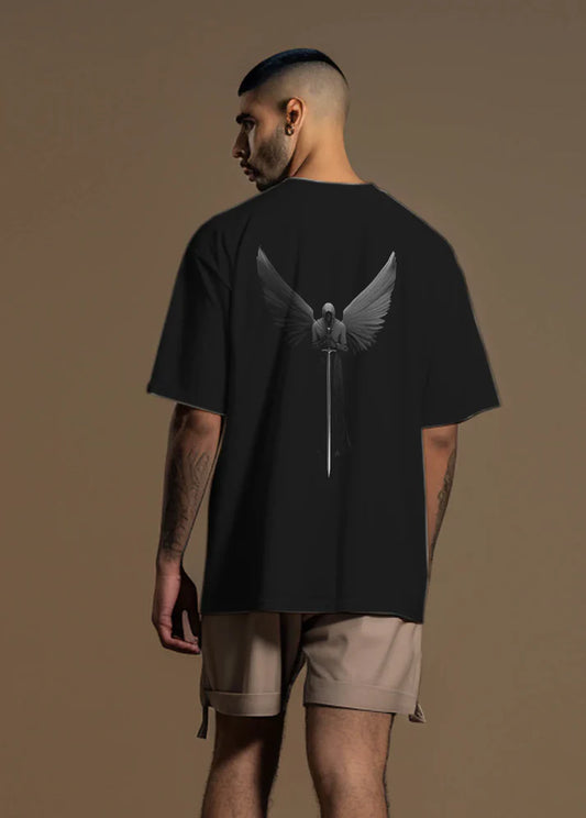 Printed Angel of Death Oversized T-shirt (100% Cotton oversized tshirt) (Copy)