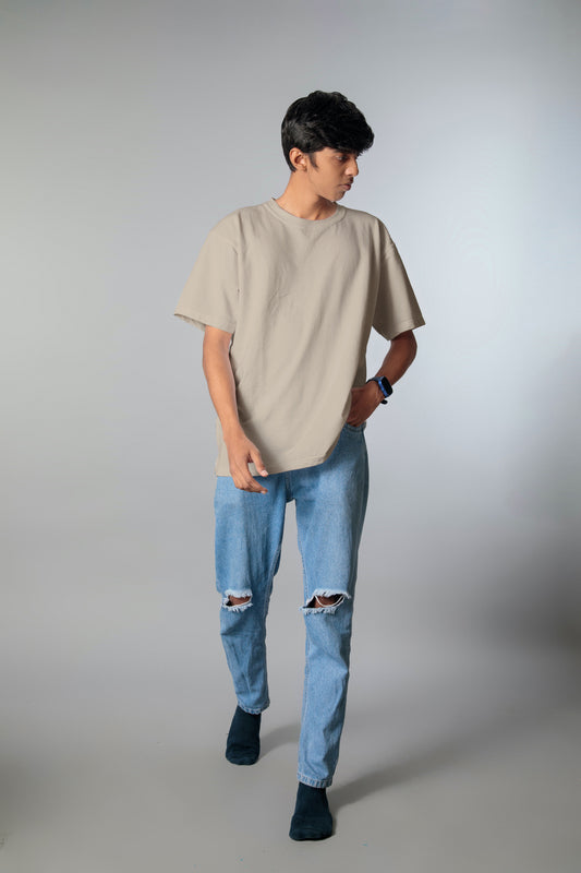 Relaxed crew  (100% Cotton oversized tshirt)