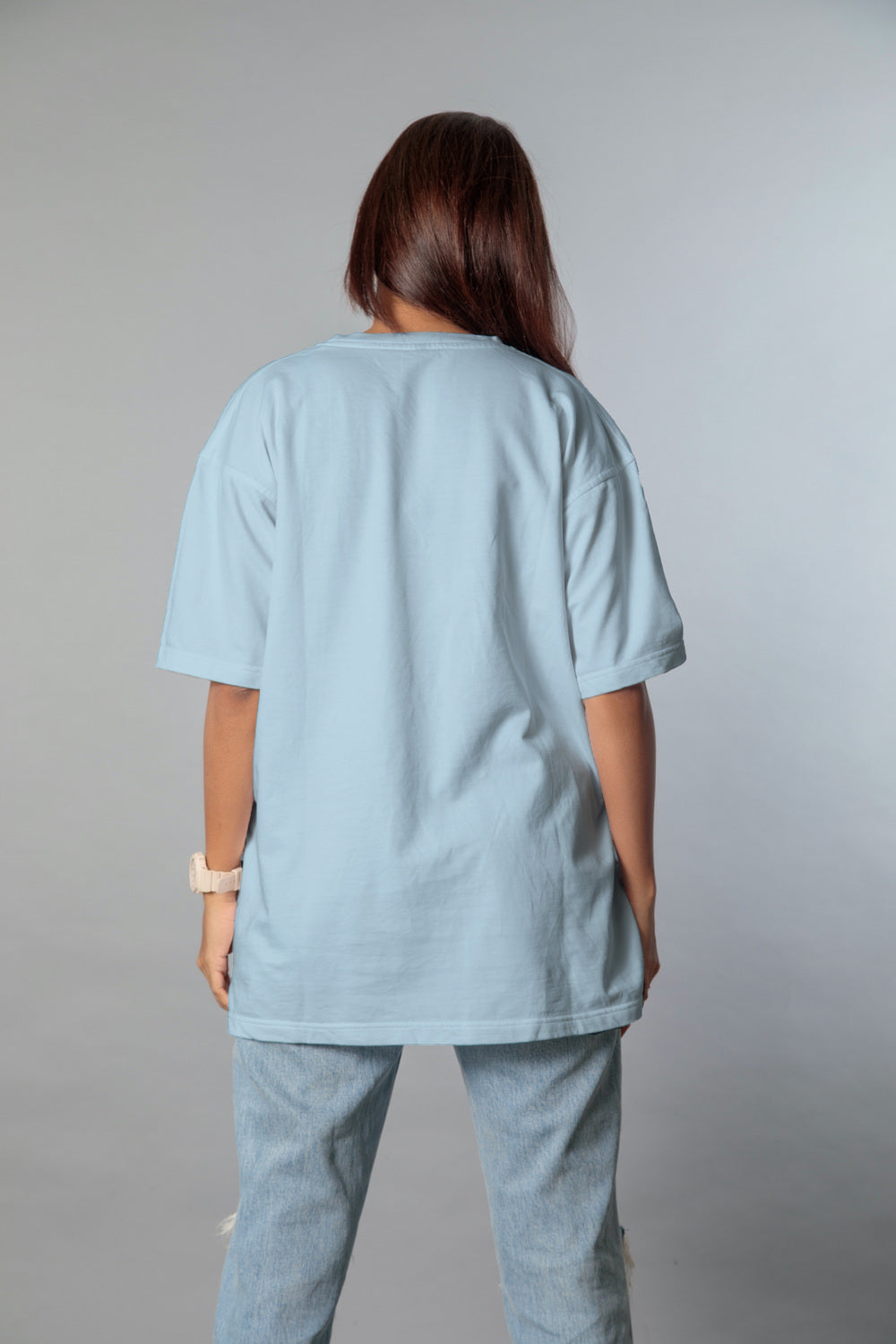 Crochet Print Relaxed crew  (100% Cotton oversized tshirt)