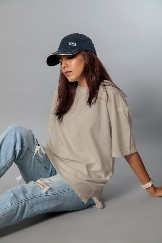 Relaxed crew  (100% Cotton oversized tshirt)