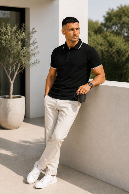 Solo Formali X Todo Basique Luxe Polo  (100% Mercerised Cotton collared tshirt)