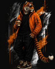 Tiger Vibe Core Crew (100% Cotton round neck tshirt)