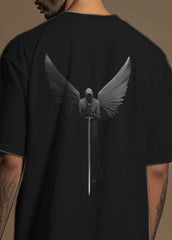 Printed Angel of Death Oversized T-shirt  (100% Cotton oversized tshirt) (Copy)