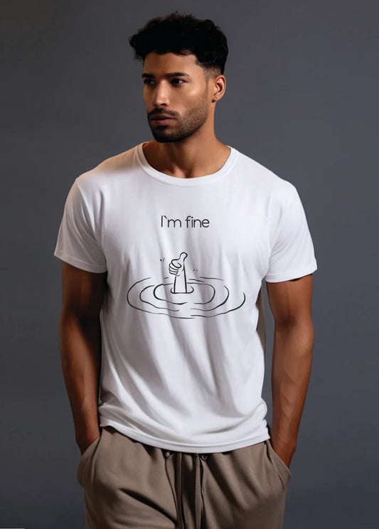 I'm Fine Core Crew (100% Cotton round neck tshirt)