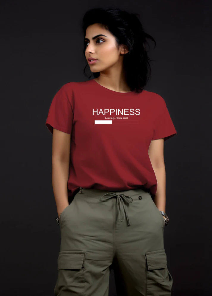 Happiness Loading Core Crew (100% Cotton round neck tshirt)