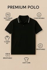 Solo Formali X Todo Basique Luxe Polo  (100% Mercerised Cotton collared tshirt)