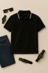 Solo Formali X Todo Basique Luxe Polo  (100% Mercerised Cotton collared tshirt)