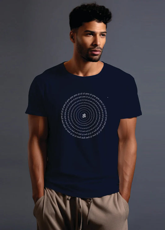 White Om Core Crew (100% Cotton round neck tshirt)