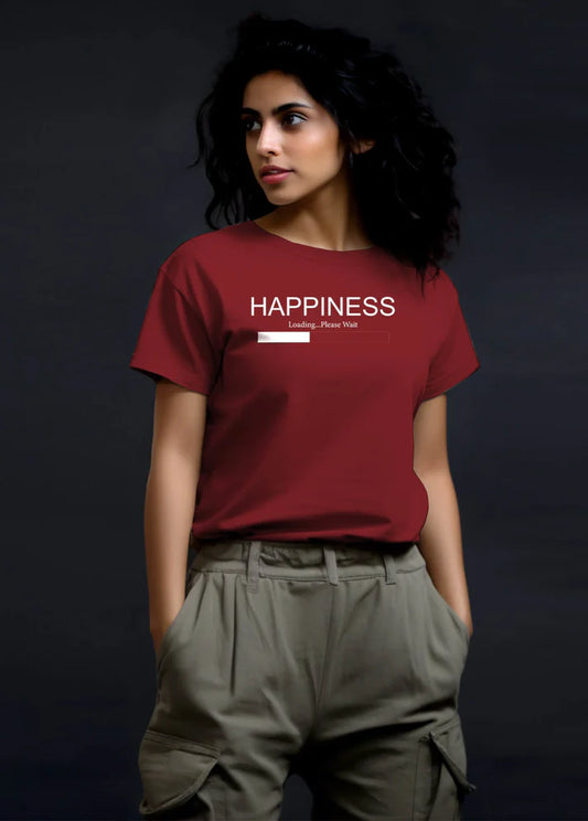Happiness Loading Core Crew (100% Cotton round neck tshirt)